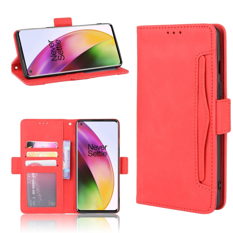 For OnePlus 8 Wallet Style Skin Feel Calf Pattern Leather Case with Separate Card Slot