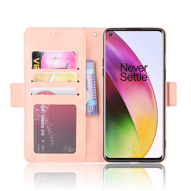 For OnePlus 8 Wallet Style Skin Feel Calf Pattern Leather Case with Separate Card Slot