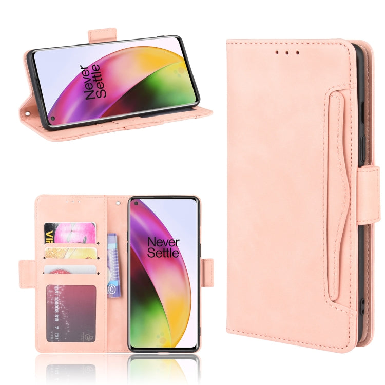 For OnePlus 8 Wallet Style Skin Feel Calf Pattern Leather Case with Separate Card Slot