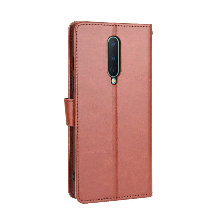 For OnePlus 8 Retro Crazy Horse Texture Horizontal Flip Leather Case , with Holder & Card Slots & Photo Frame