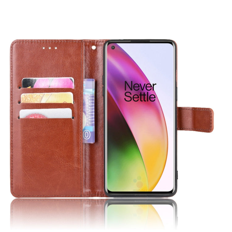 For OnePlus 8 Retro Crazy Horse Texture Horizontal Flip Leather Case , with Holder & Card Slots & Photo Frame