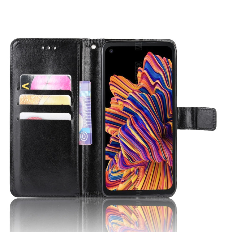 For Galaxy Xcover Pro Retro Crazy Horse Texture Horizontal Flip Leather Case with Holder & Card Slots & Photo Frame