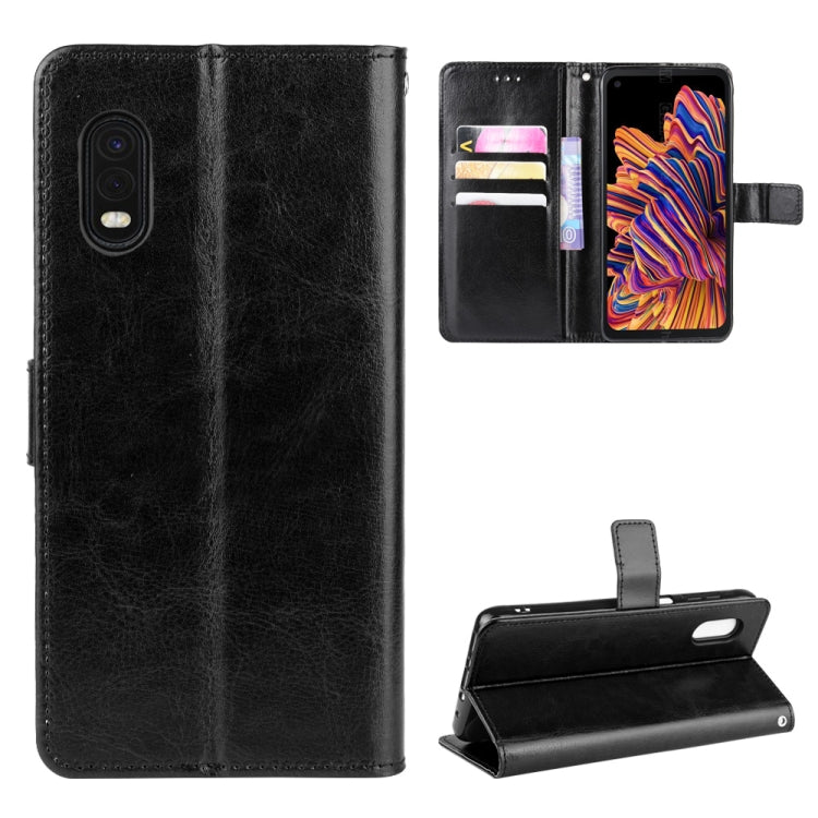 For Galaxy Xcover Pro Retro Crazy Horse Texture Horizontal Flip Leather Case with Holder & Card Slots & Photo Frame