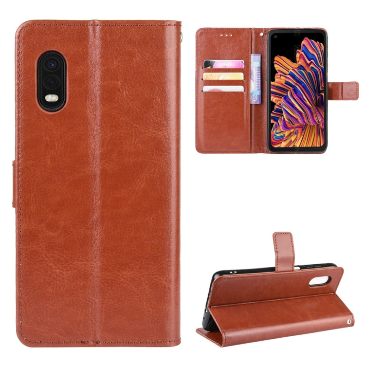 For Galaxy Xcover Pro Retro Crazy Horse Texture Horizontal Flip Leather Case with Holder & Card Slots & Photo Frame