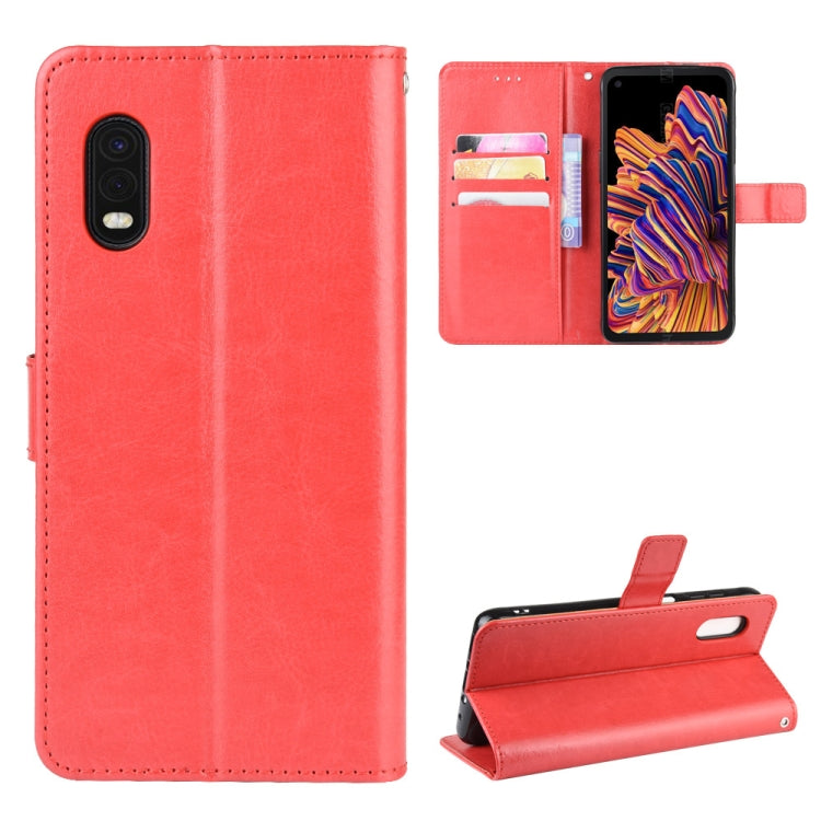 For Galaxy Xcover Pro Retro Crazy Horse Texture Horizontal Flip Leather Case with Holder & Card Slots & Photo Frame