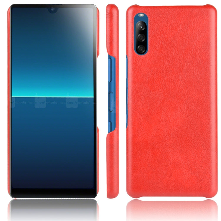 For Sony Xperia L4 Shockproof Litchi Texture PC + PU Case