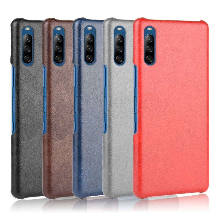 For Sony Xperia L4 Shockproof Litchi Texture PC + PU Case