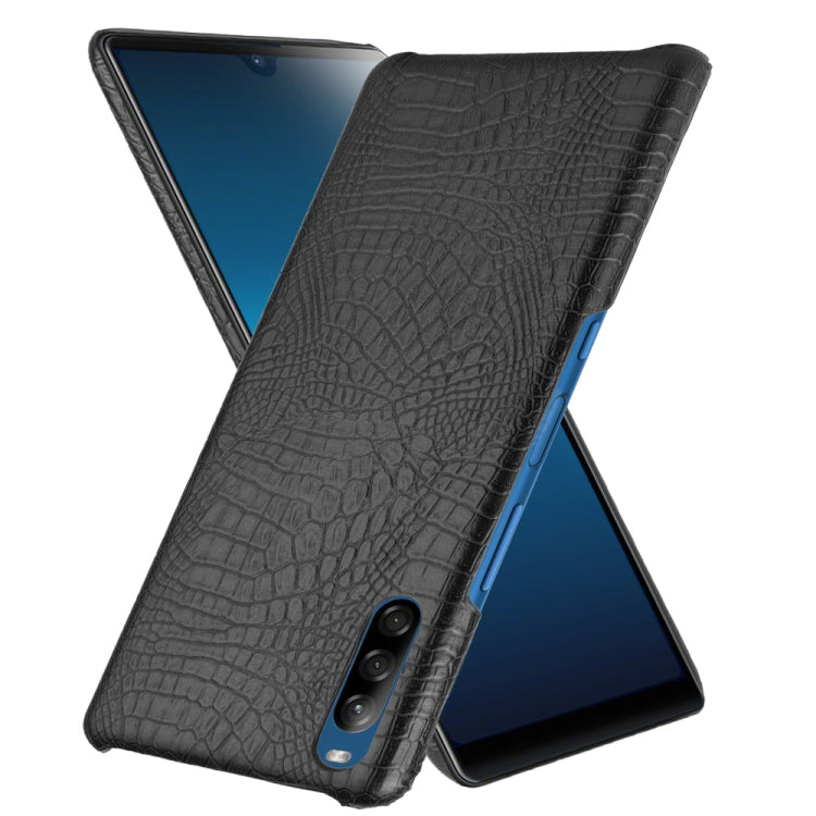 For Sony Xperia L4 Shockproof Crocodile Texture PC + PU Case