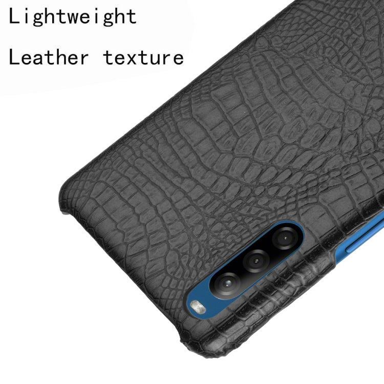 For Sony Xperia L4 Shockproof Crocodile Texture PC + PU Case