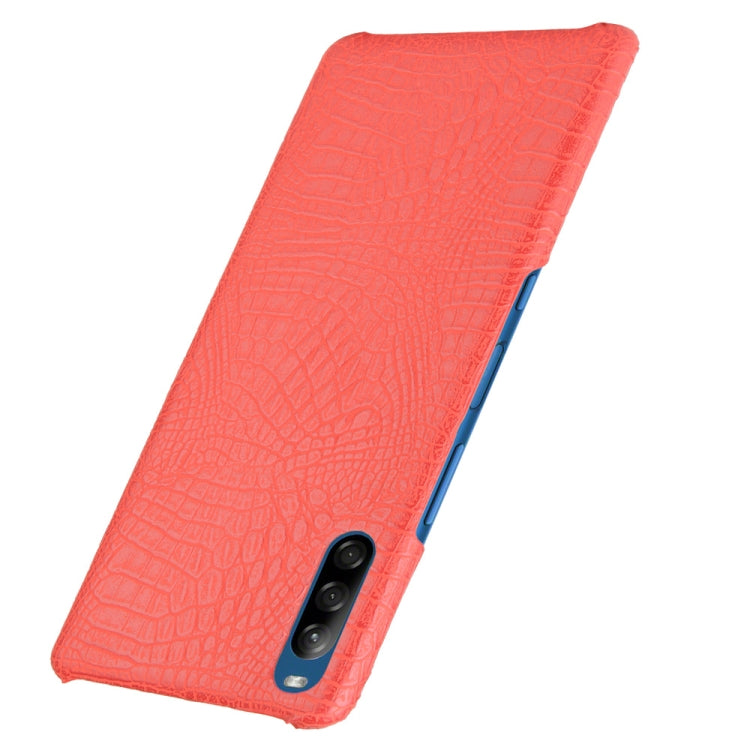 For Sony Xperia L4 Shockproof Crocodile Texture PC + PU Case