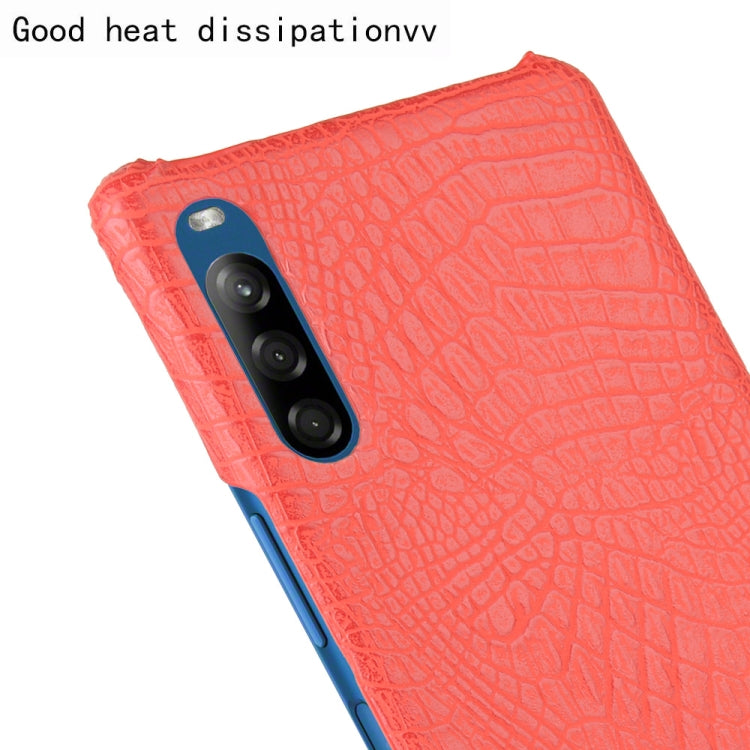 For Sony Xperia L4 Shockproof Crocodile Texture PC + PU Case