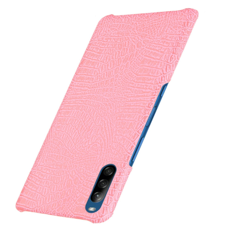 For Sony Xperia L4 Shockproof Crocodile Texture PC + PU Case