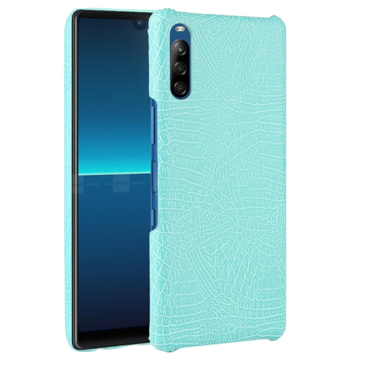 For Sony Xperia L4 Shockproof Crocodile Texture PC + PU Case
