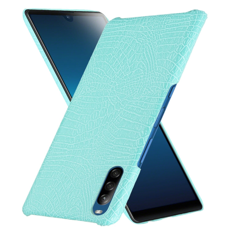 For Sony Xperia L4 Shockproof Crocodile Texture PC + PU Case