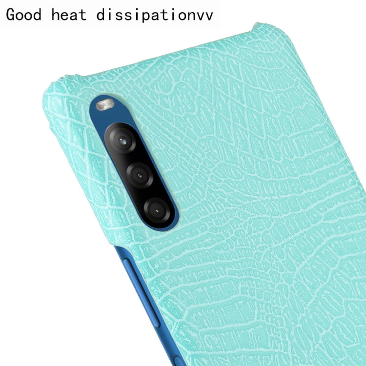 For Sony Xperia L4 Shockproof Crocodile Texture PC + PU Case