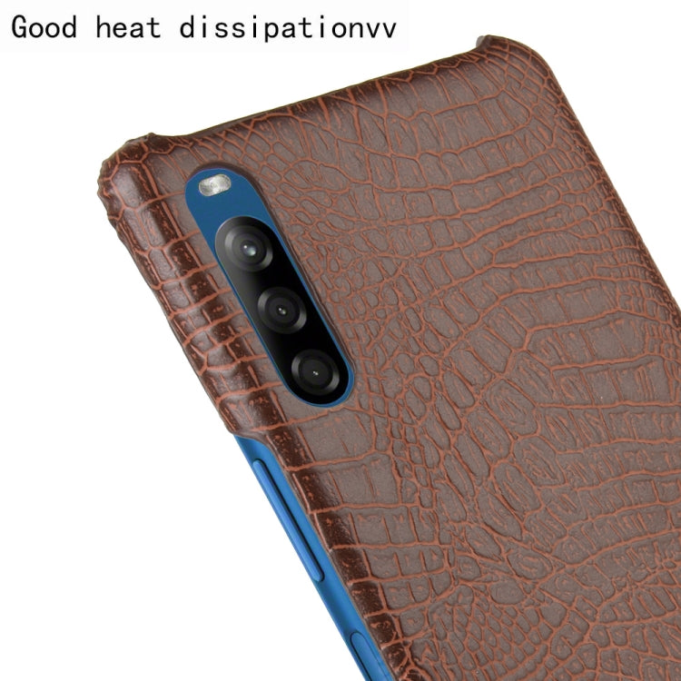 For Sony Xperia L4 Shockproof Crocodile Texture PC + PU Case