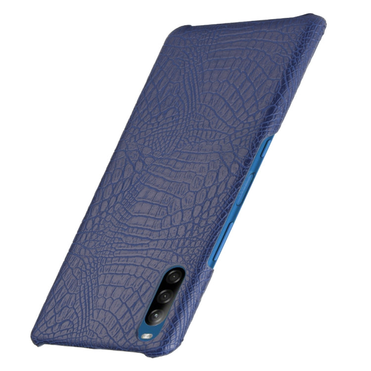 For Sony Xperia L4 Shockproof Crocodile Texture PC + PU Case