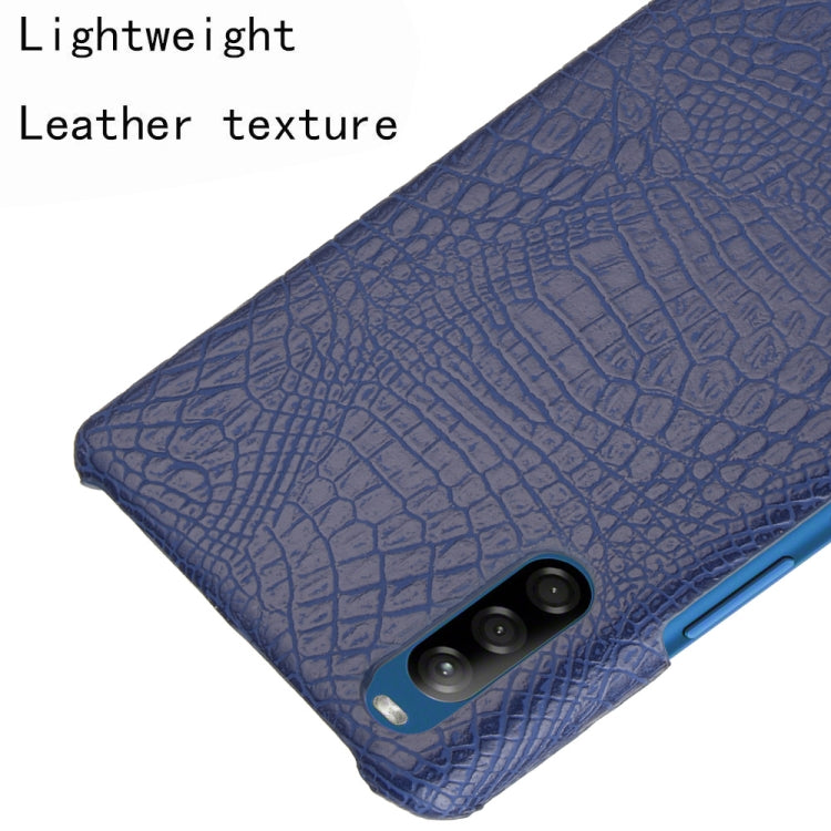 For Sony Xperia L4 Shockproof Crocodile Texture PC + PU Case