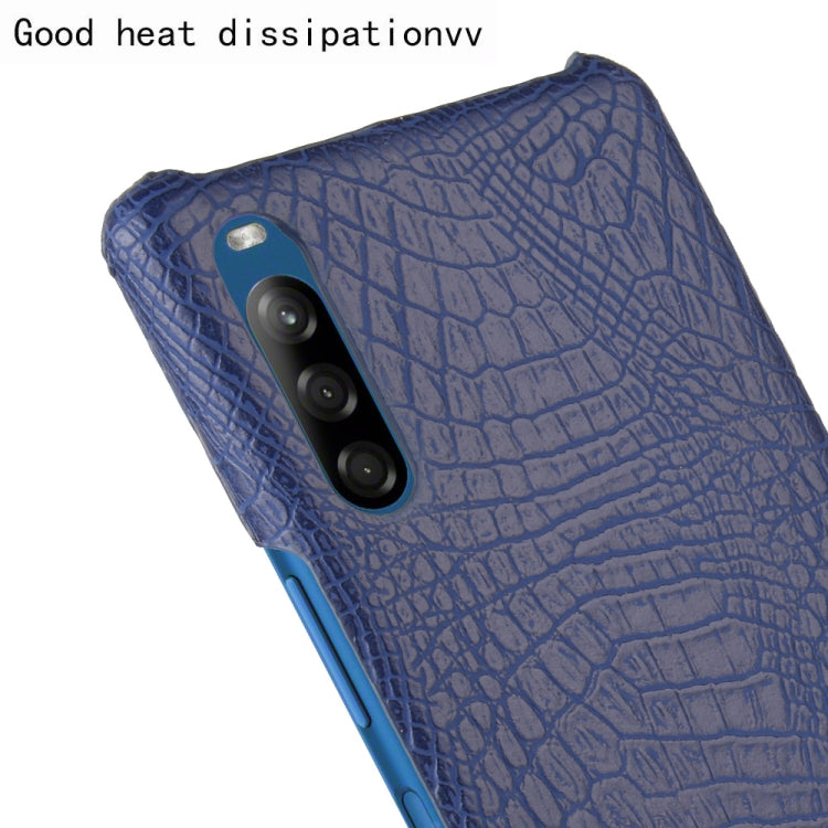 For Sony Xperia L4 Shockproof Crocodile Texture PC + PU Case