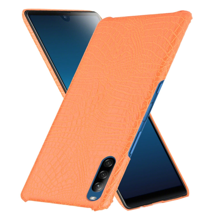 For Sony Xperia L4 Shockproof Crocodile Texture PC + PU Case