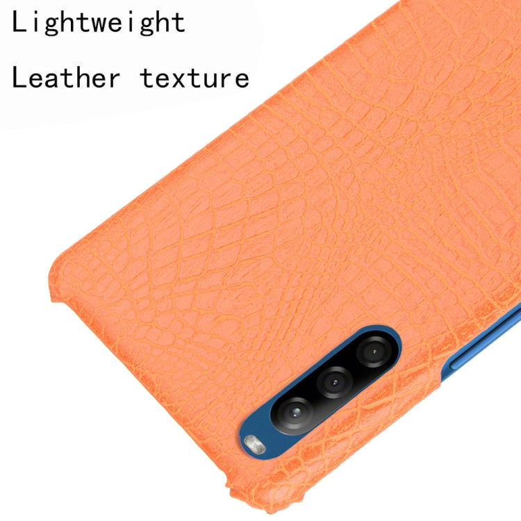 For Sony Xperia L4 Shockproof Crocodile Texture PC + PU Case