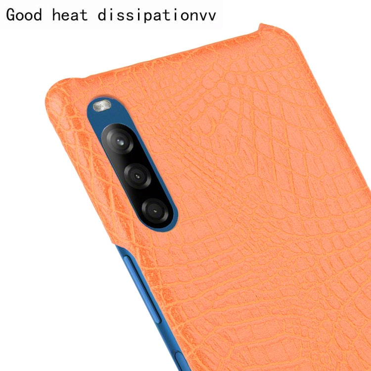 For Sony Xperia L4 Shockproof Crocodile Texture PC + PU Case