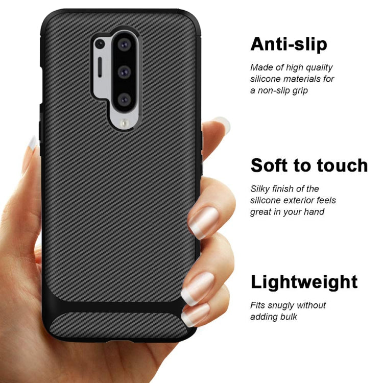 For OnePlus 8 Pro ENKAY ENK-PC012 Carbon Fiber Texture Solid Color TPU Slim Case Soft Cover