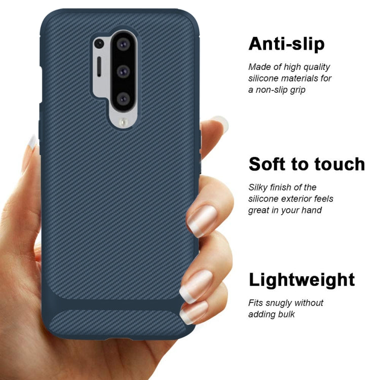 For OnePlus 8 Pro ENKAY ENK-PC012 Carbon Fiber Texture Solid Color TPU Slim Case Soft Cover