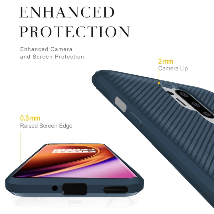 For OnePlus 8 Pro ENKAY ENK-PC012 Carbon Fiber Texture Solid Color TPU Slim Case Soft Cover