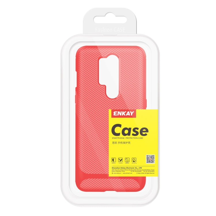 For OnePlus 8 Pro ENKAY ENK-PC012 Carbon Fiber Texture Solid Color TPU Slim Case Soft Cover