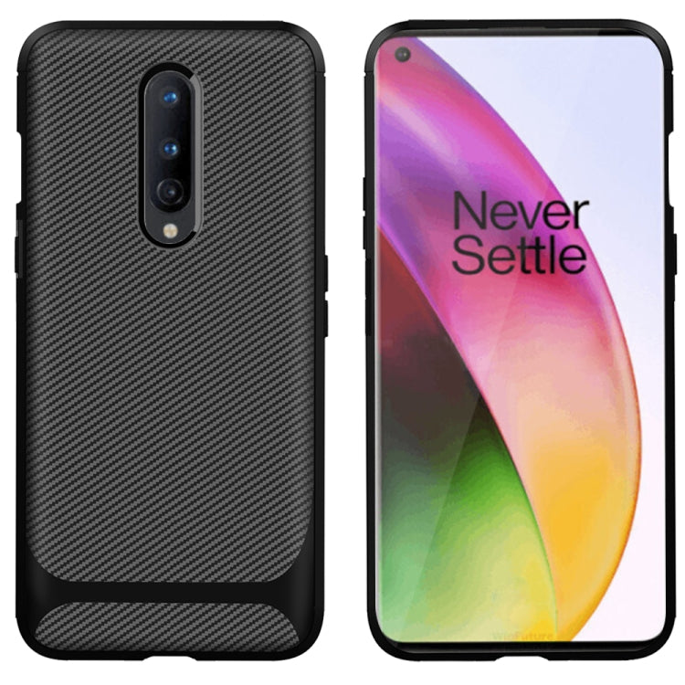 For OnePlus 8 ENKAY ENK-PC011 Carbon Fiber Texture Solid Color TPU Slim Case Soft Cover