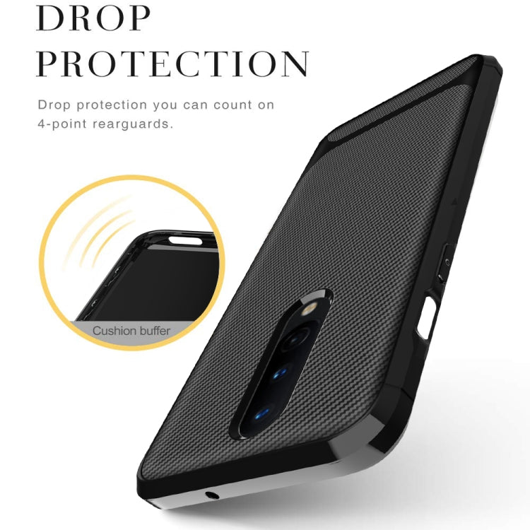 For OnePlus 8 ENKAY ENK-PC011 Carbon Fiber Texture Solid Color TPU Slim Case Soft Cover