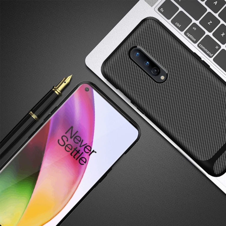 For OnePlus 8 ENKAY ENK-PC011 Carbon Fiber Texture Solid Color TPU Slim Case Soft Cover