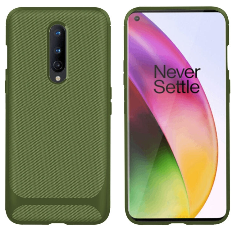 For OnePlus 8 ENKAY ENK-PC011 Carbon Fiber Texture Solid Color TPU Slim Case Soft Cover