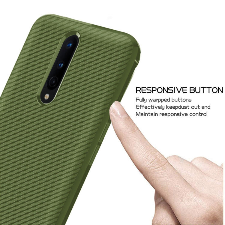 For OnePlus 8 ENKAY ENK-PC011 Carbon Fiber Texture Solid Color TPU Slim Case Soft Cover