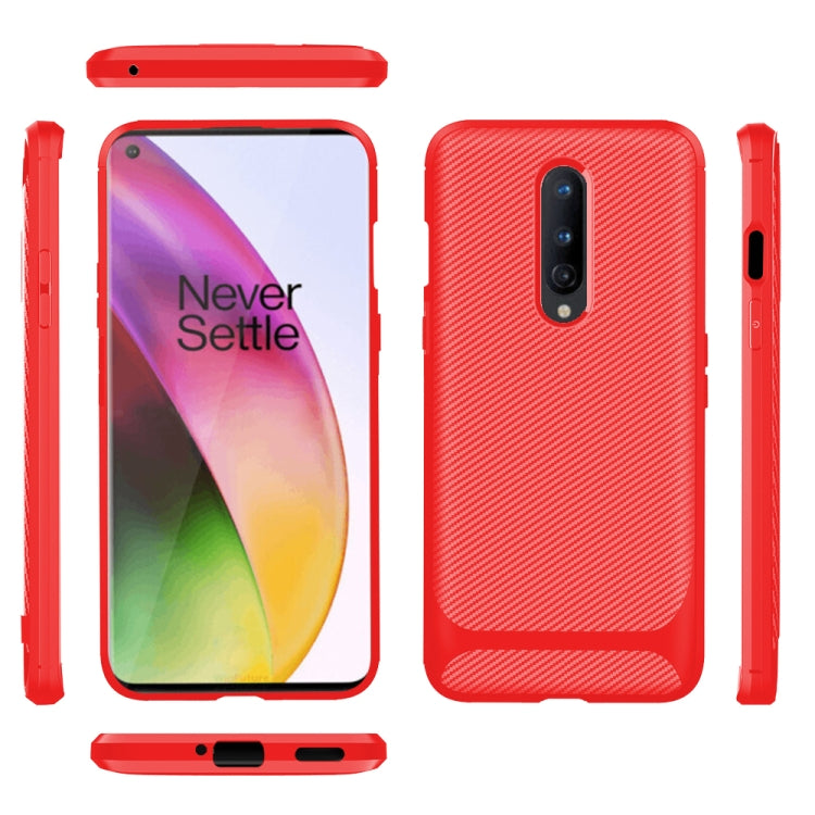 For OnePlus 8 ENKAY ENK-PC011 Carbon Fiber Texture Solid Color TPU Slim Case Soft Cover