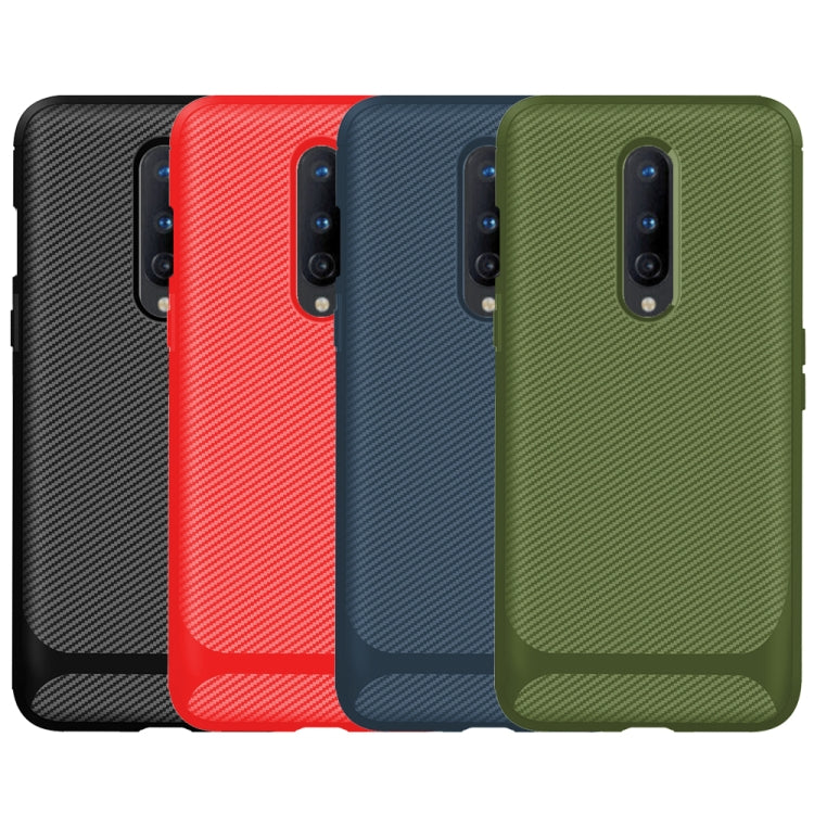 For OnePlus 8 ENKAY ENK-PC011 Carbon Fiber Texture Solid Color TPU Slim Case Soft Cover