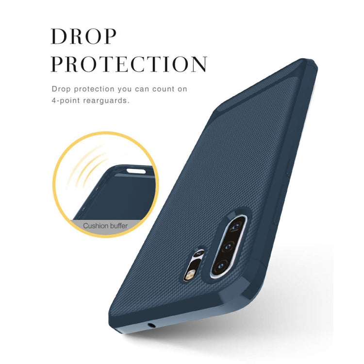 For HUAWEI P30 Pro ENKAY ENK-PC024 Carbon Fiber Texture Solid Color TPU Slim Case Soft Cover