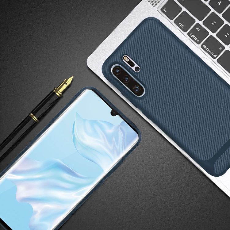 For HUAWEI P30 Pro ENKAY ENK-PC024 Carbon Fiber Texture Solid Color TPU Slim Case Soft Cover