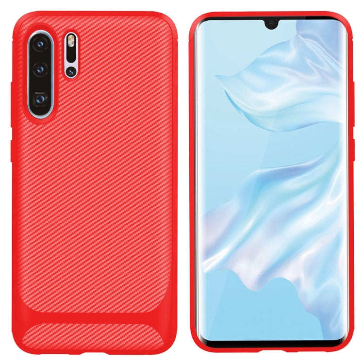For HUAWEI P30 Pro ENKAY ENK-PC024 Carbon Fiber Texture Solid Color TPU Slim Case Soft Cover