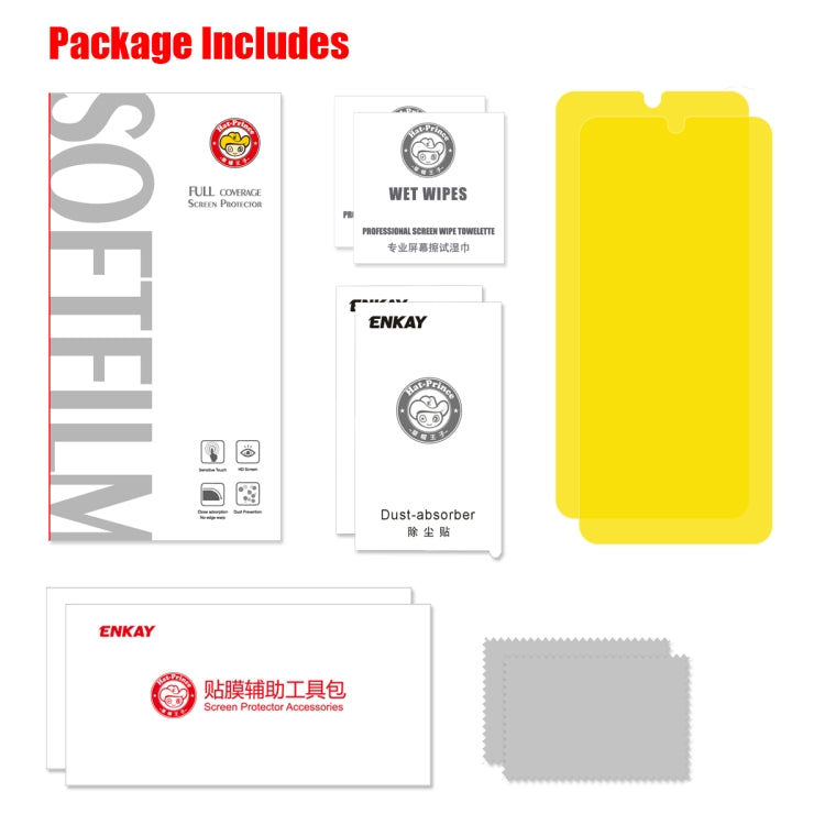 For Galaxy S20 2 PCS ENKAY Hat-Prince 0.1mm 3D Full Screen Protector Explosion-proof Hydrogel Film