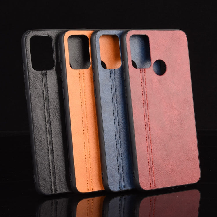 For Huawei Honor 9A Shockproof Sewing Cow Pattern Skin PC + PU + TPU Case