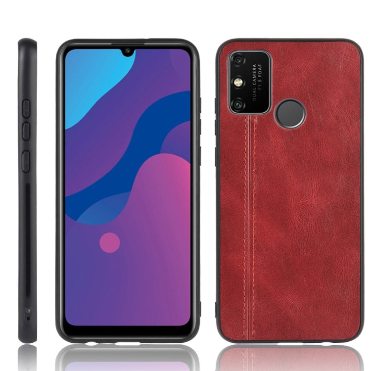 For Huawei Honor 9A Shockproof Sewing Cow Pattern Skin PC + PU + TPU Case