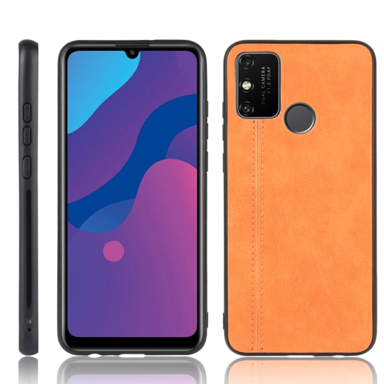 For Huawei Honor 9A Shockproof Sewing Cow Pattern Skin PC + PU + TPU Case