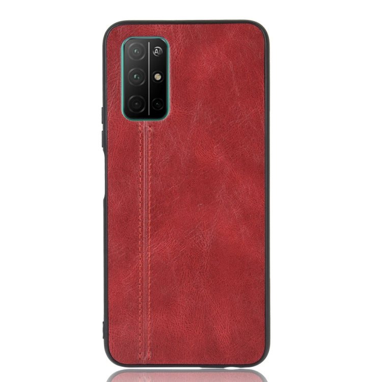 For Huawei Honor 30S Shockproof Sewing Cow Pattern Skin PC + PU + TPU Case