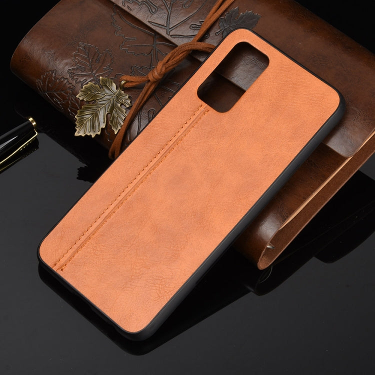 For Huawei Honor 30S Shockproof Sewing Cow Pattern Skin PC + PU + TPU Case