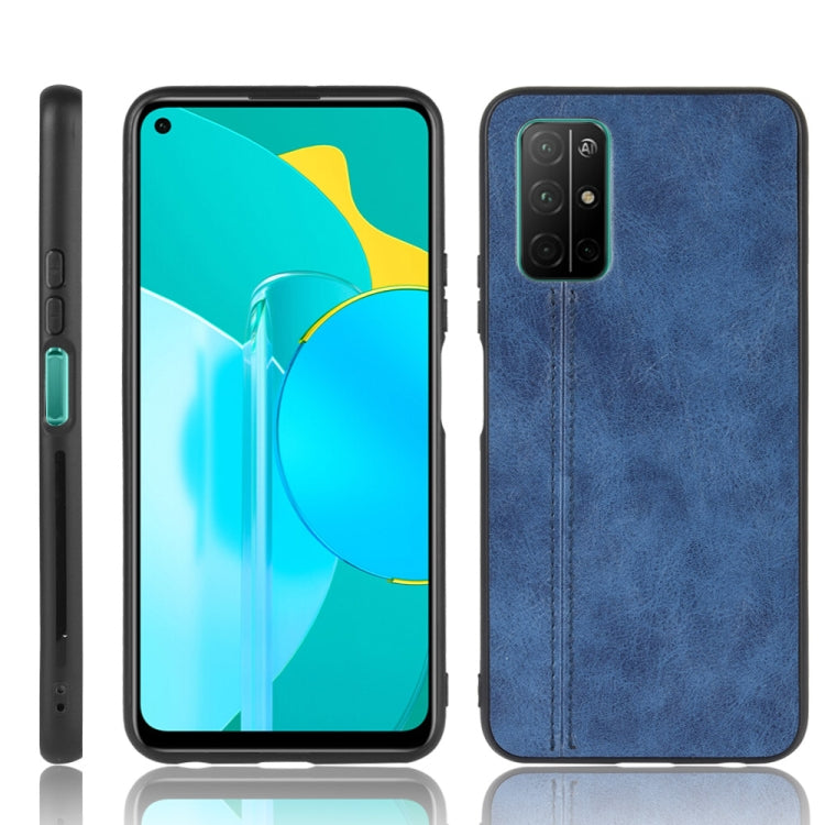 For Huawei Honor 30S Shockproof Sewing Cow Pattern Skin PC + PU + TPU Case