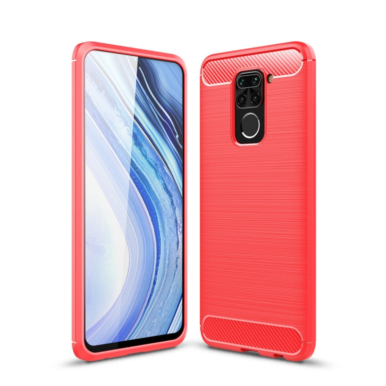 For Xiaomi Redmi Note 9 Brushed Texture Carbon Fiber TPU Case