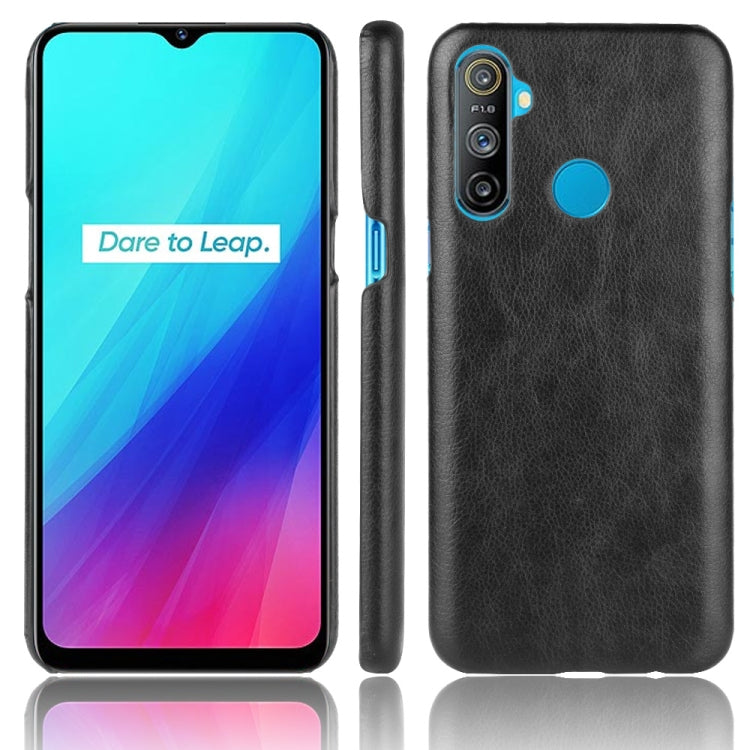 For Oppo Realme C3 (3 cameras) Shockproof Litchi Texture PC + PU Case