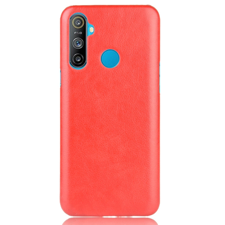For Oppo Realme C3 (3 cameras) Shockproof Litchi Texture PC + PU Case